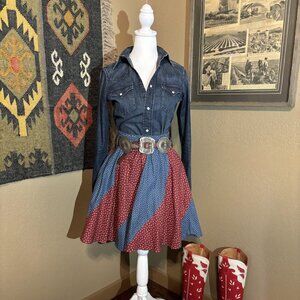 Vintage Americana Skirt Red White and Blue!